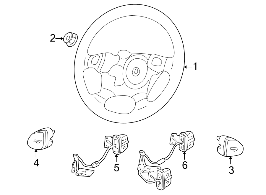 Diagram STEERING WHEEL & TRIM. for your Land Rover