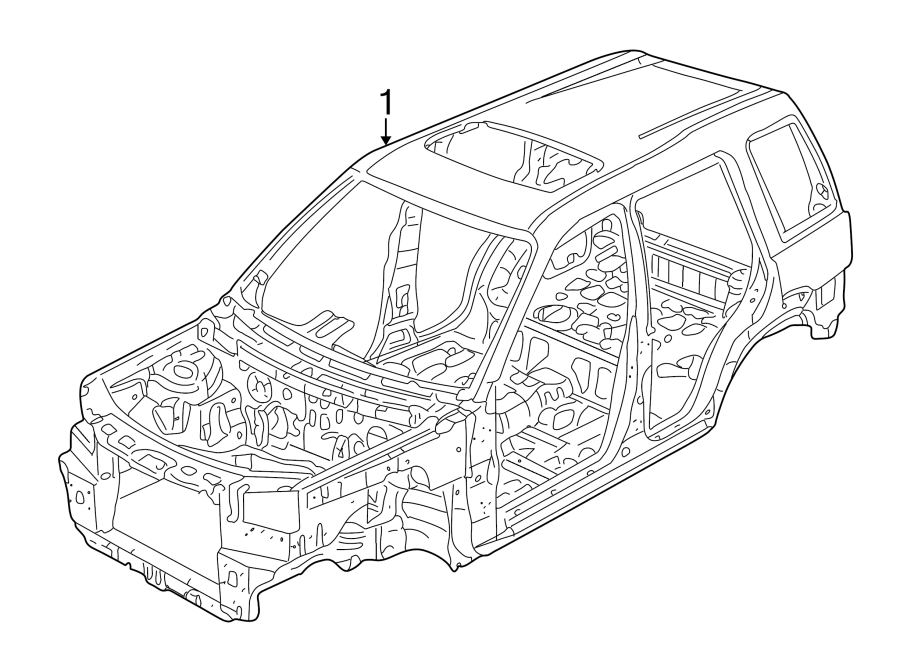 Full size assembly image of BODY SHELL. (1/1)