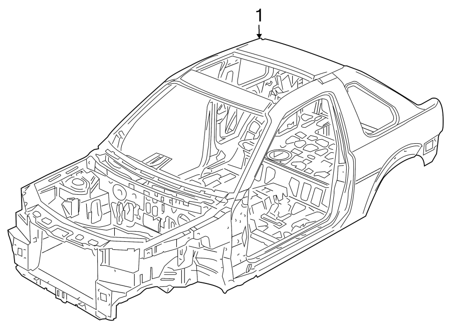 Full size assembly image of BODY SHELL. (1/1)