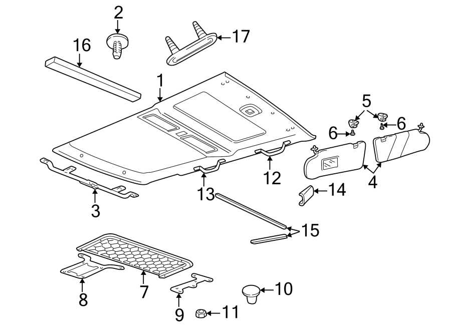 Full size assembly image of INTERIOR TRIM. (1/1)