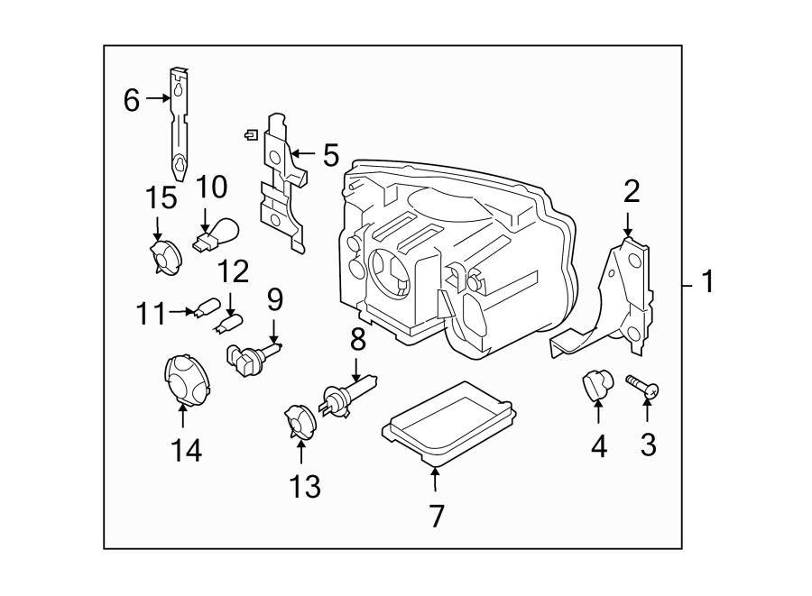 Diagram FRONT LAMPS. HEADLAMP COMPONENTS. for your 2021 Land Rover Range Rover  Westminster Edition Sport Utility 