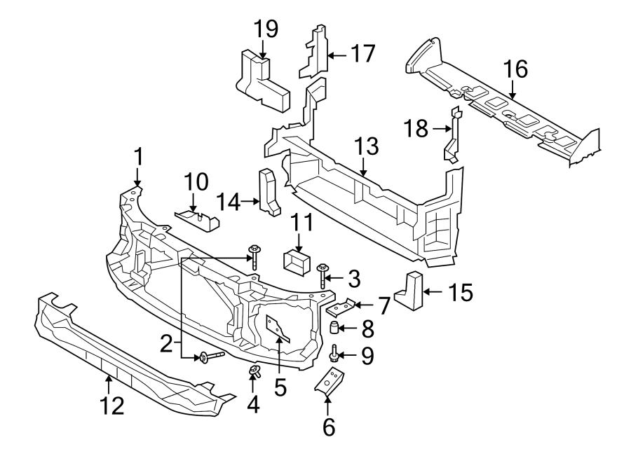 Diagram RADIATOR SUPPORT. for your 2006 Land Rover LR3  HSE Sport Utility 