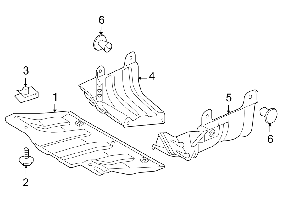 Diagram RADIATOR SUPPORT. SPLASH SHIELDS. for your Land Rover