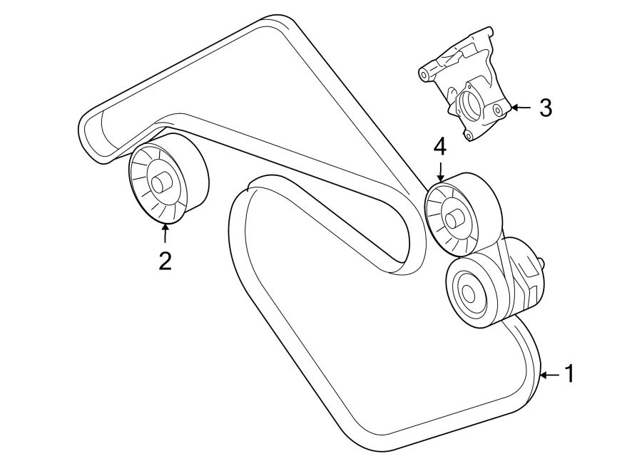 Diagram BELTS & PULLEYS. for your 2018 Land Rover Range Rover Evoque   