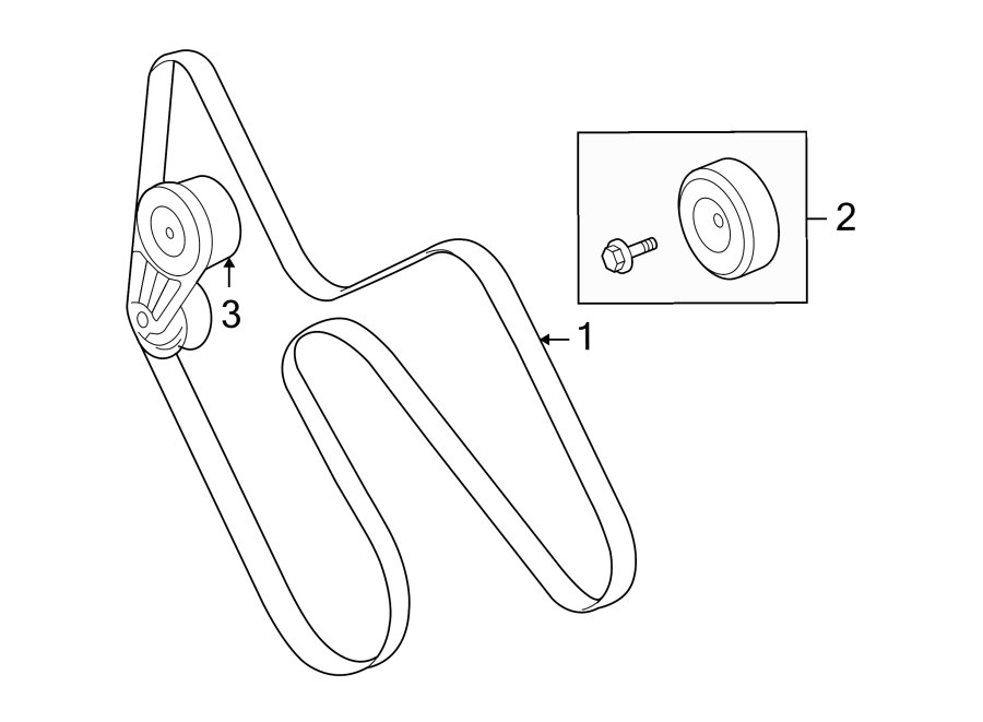 Diagram BELTS & PULLEYS. for your 2015 Land Rover LR4  HSE Lux Sport Utility 