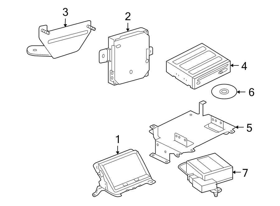 Full size assembly image of NAVIGATION SYSTEM COMPONENTS. (1/1)