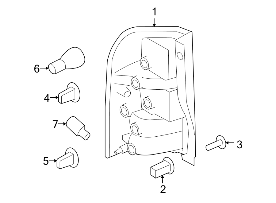 Diagram REAR LAMPS. COMBINATION LAMPS. for your 2005 Land Rover LR3   