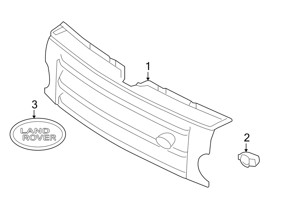 Diagram GRILLE & COMPONENTS. for your Land Rover