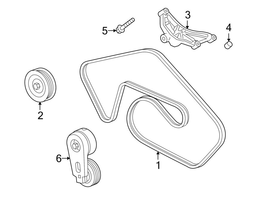 Diagram BELTS & PULLEYS. for your 2018 Land Rover Range Rover Evoque   