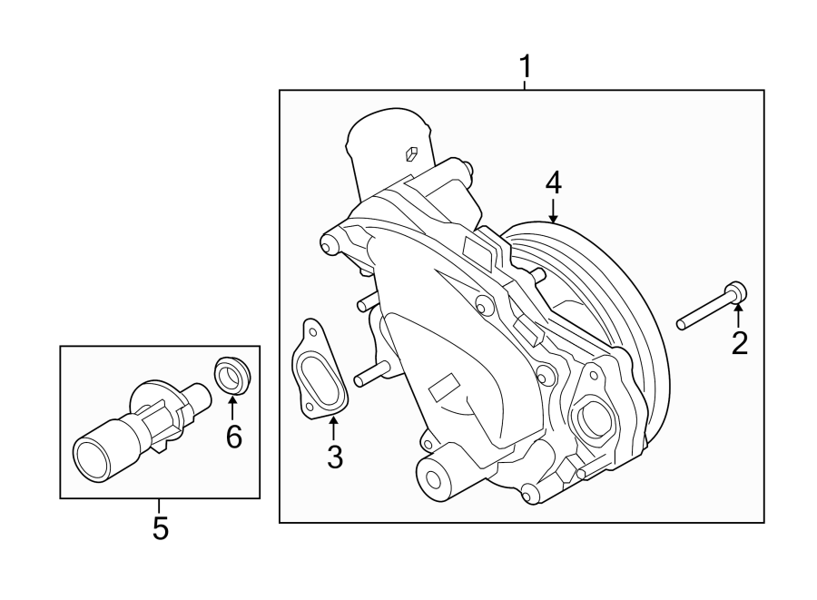 Diagram WATER PUMP. for your 2016 Land Rover LR4  HSE Lux Sport Utility 