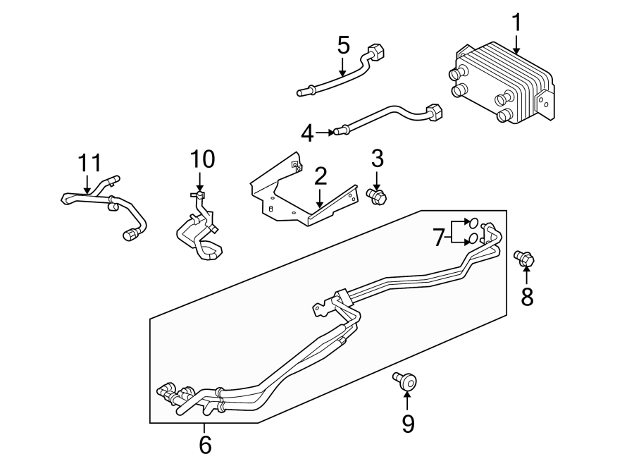 Diagram TRANS OIL COOLER. for your 2019 Land Rover Range Rover Velar   