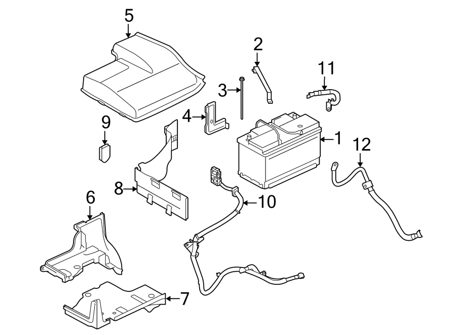 Diagram BATTERY. for your 2012 Land Rover LR4   