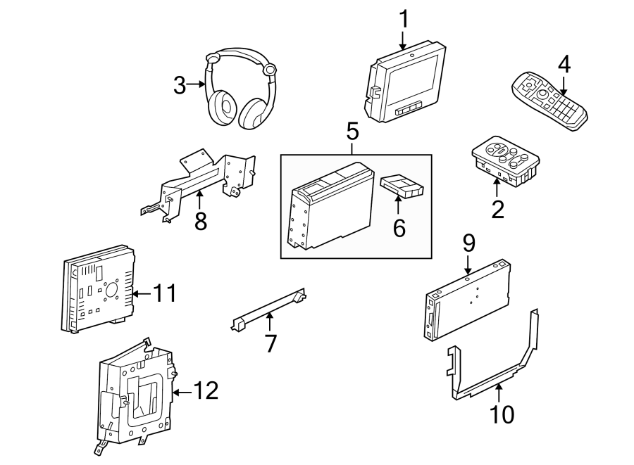 Diagram ENTERTAINMENT SYSTEM COMPONENTS. for your 2011 Land Rover LR4   