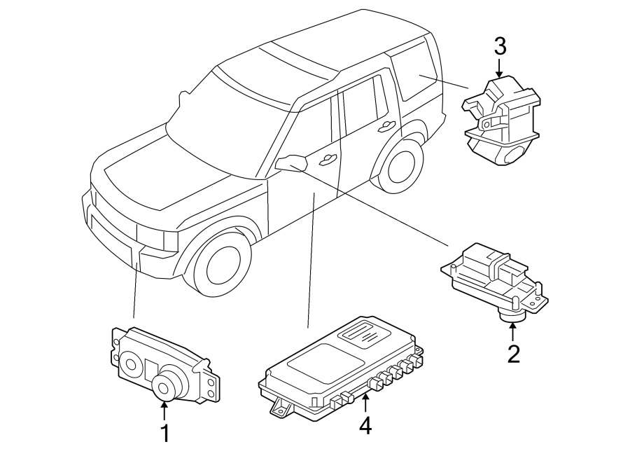 Diagram ELECTRICAL COMPONENTS. for your 2023 Land Rover Defender 90   