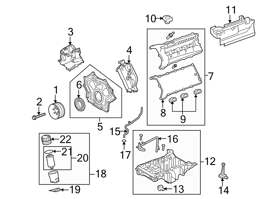 Diagram ENGINE PARTS. for your Land Rover