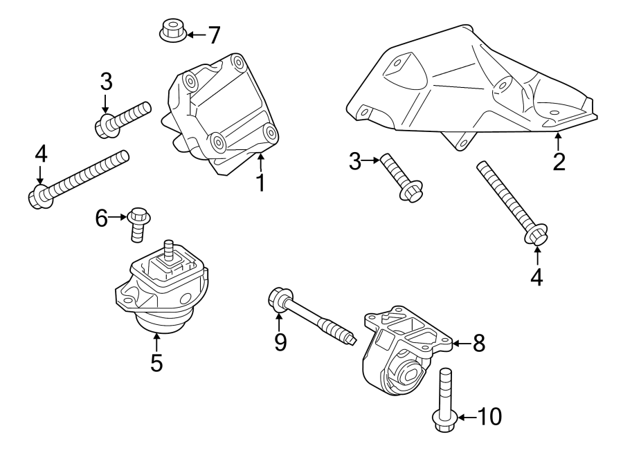 Diagram ENGINE & TRANS MOUNTING. for your 2019 Land Rover Range Rover  Autobiography Sport Utility 