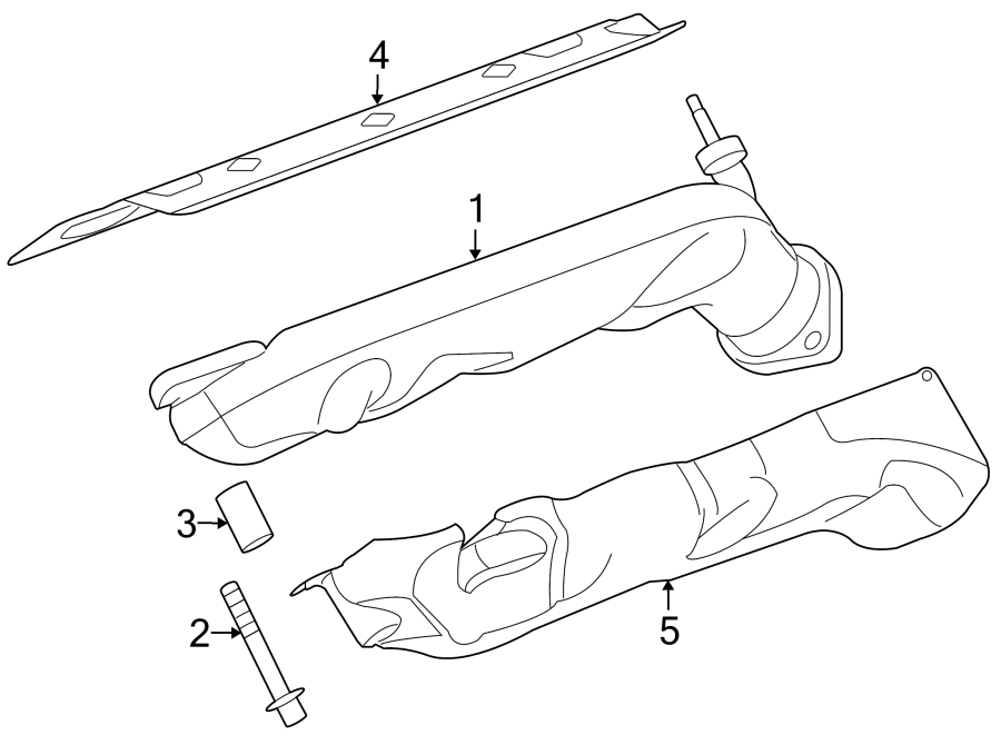 Diagram EXHAUST SYSTEM. MANIFOLD. for your 2022 Land Rover Range Rover Evoque  R-Dynamic S Sport Utility 