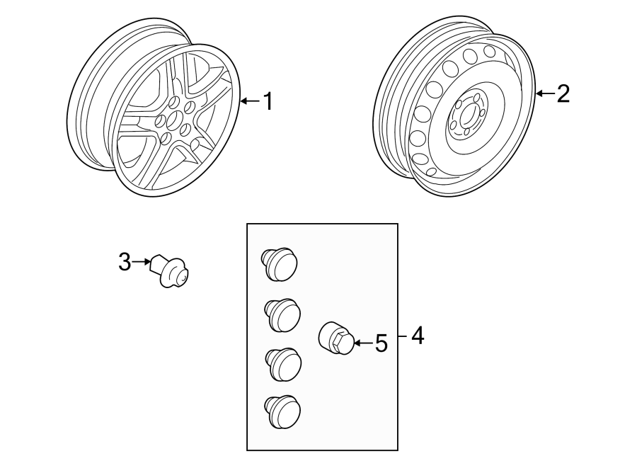 Diagram WHEELS. for your 2020 Land Rover Range Rover 3.0L 6 cylinder MILD HYBRID EV-GAS (MHEV) A/T AWD HSE Sport Utility 