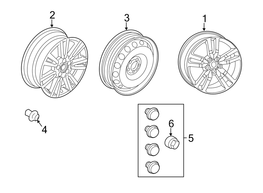 Diagram WHEELS. for your 2020 Land Rover Range Rover 3.0L 6 cylinder MILD HYBRID EV-GAS (MHEV) A/T AWD HSE Sport Utility 