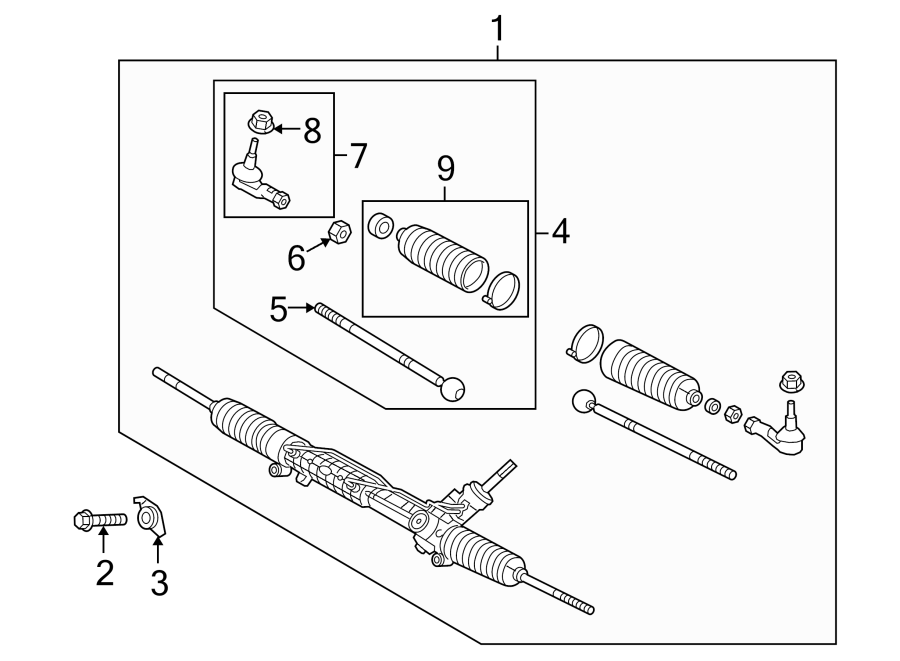 Diagram STEERING GEAR & LINKAGE. for your 2016 Land Rover Range Rover  SV Autobiography Sport Utility 