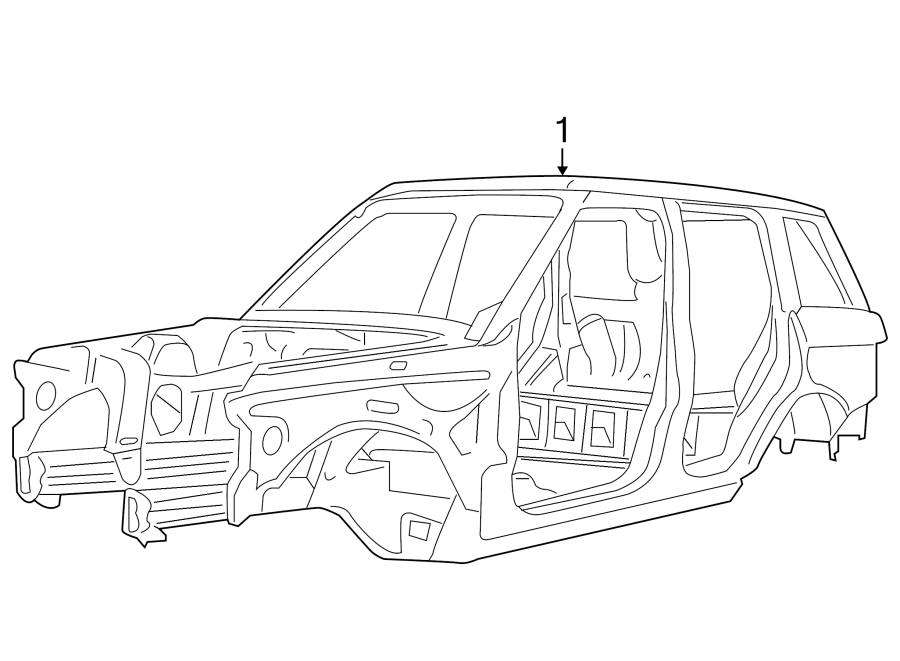 Full size assembly image of BODY SHELL. (1/1)
