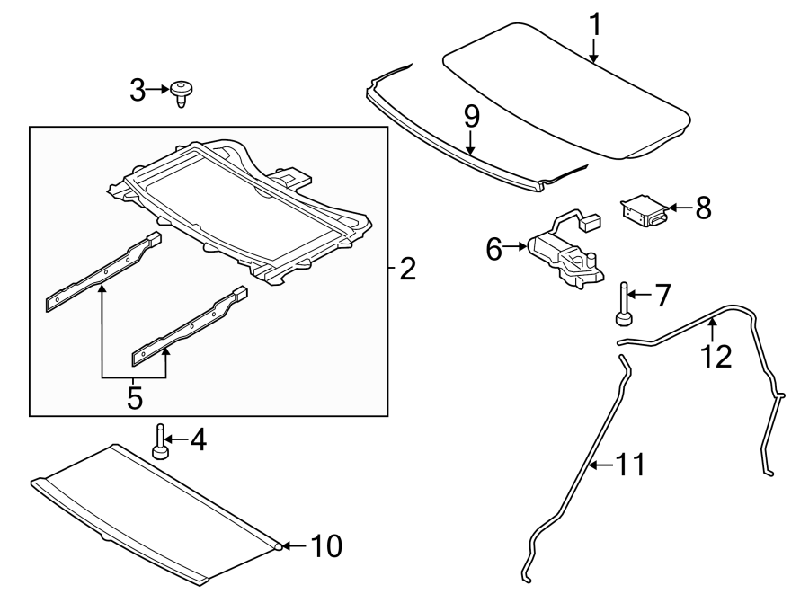 Diagram SUNROOF. for your Land Rover