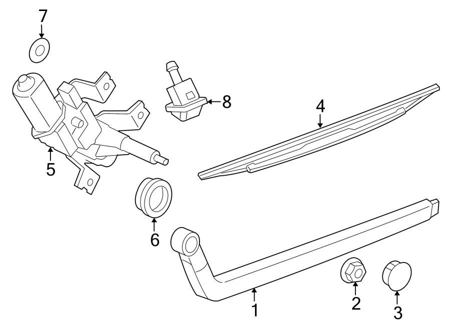 Diagram LIFT GATE. WIPER COMPONENTS. for your 2012 Land Rover LR4   