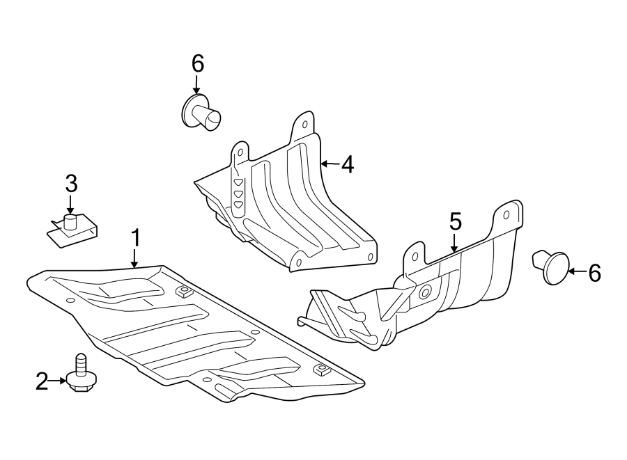 Diagram RADIATOR SUPPORT. SPLASH SHIELDS. for your Land Rover