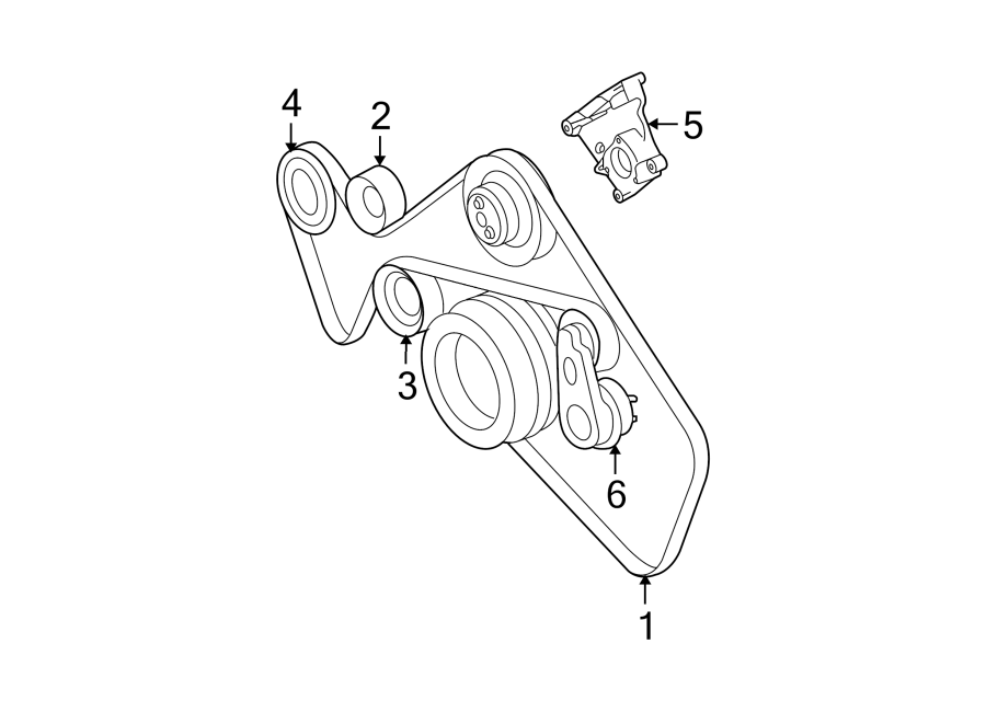 Diagram BELTS & PULLEYS. for your 2018 Land Rover Range Rover Evoque   