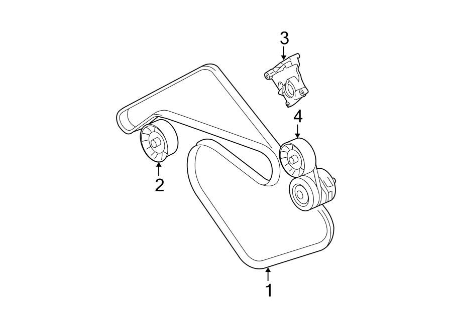 Diagram BELTS & PULLEYS. for your 2015 Land Rover LR4  HSE Lux Sport Utility 