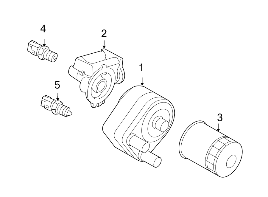 Diagram ENGINE OIL COOLER. for your Land Rover