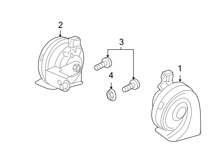 Diagram HORN. for your 2019 Land Rover Range Rover   