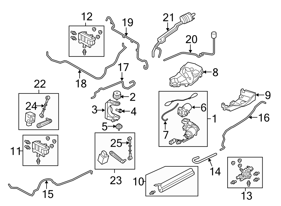 Diagram Ride control components. for your 2016 Land Rover LR4  HSE Sport Utility 