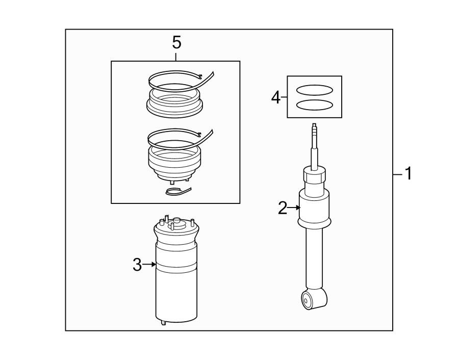 Diagram FRONT SUSPENSION. SHOCKS & COMPONENTS. for your 2008 Land Rover Range Rover Sport   