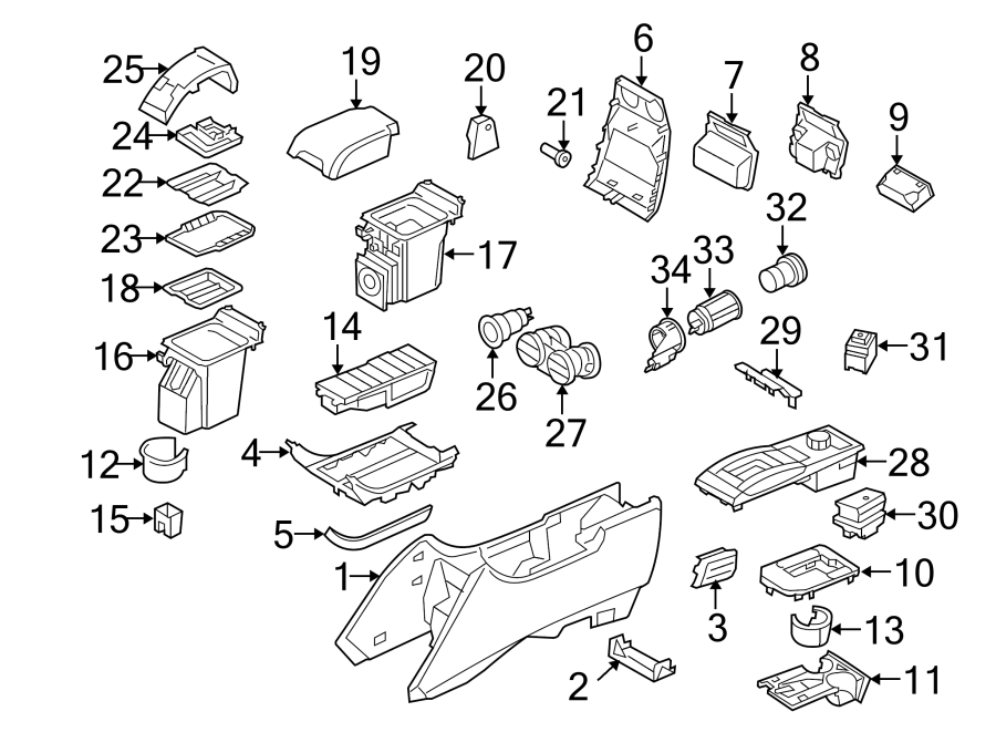 Diagram CONSOLE. for your 2022 Land Rover Range Rover Sport  SVR Carbon Edition Sport Utility 