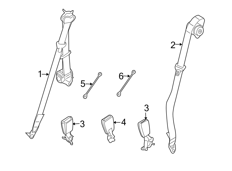 Diagram RESTRAINT SYSTEMS. REAR SEAT BELTS. for your 2011 Land Rover LR4   