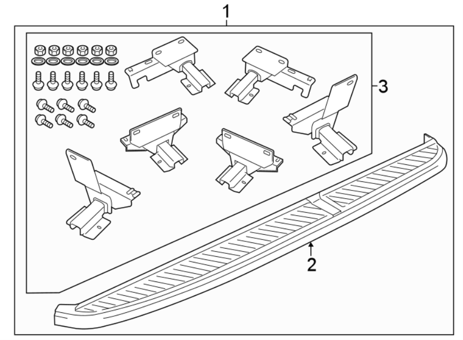 Full size assembly image of PILLARS. ROCKER & FLOOR. RUNNING BOARD. (1/1)