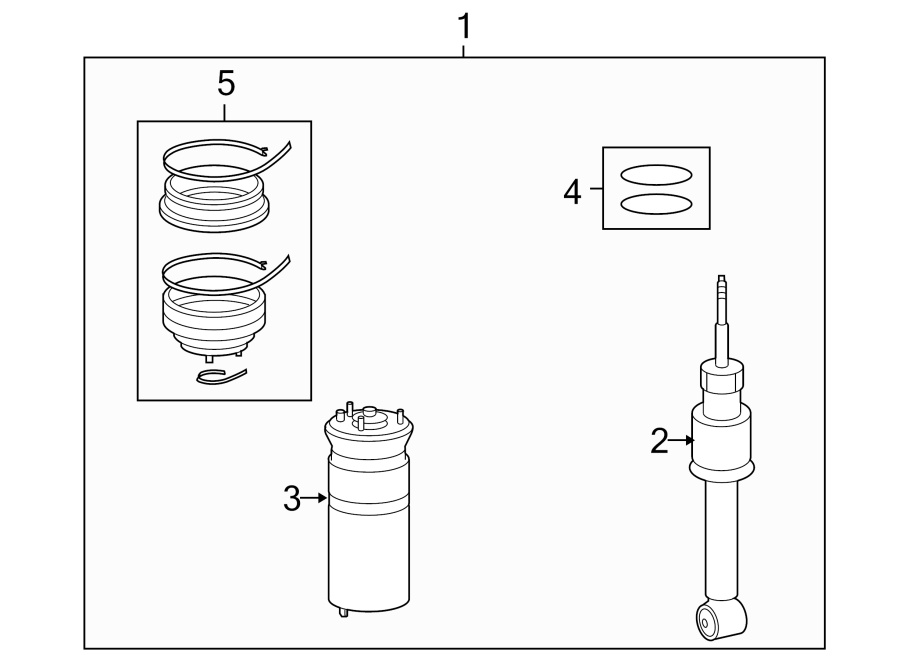 Diagram REAR SUSPENSION. SHOCKS & COMPONENTS. for your 2010 Land Rover Range Rover Sport   