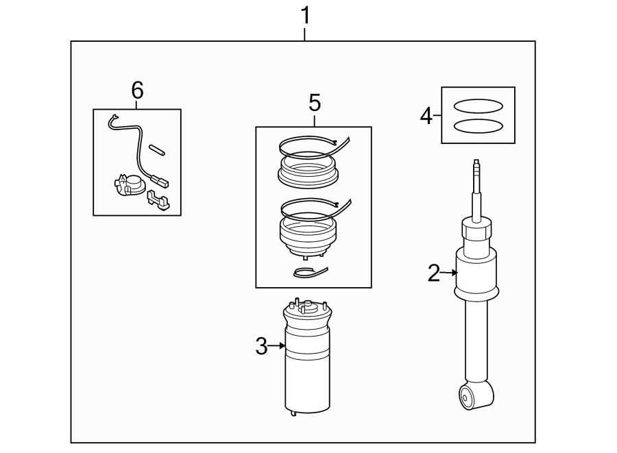 Diagram REAR SUSPENSION. SHOCKS & COMPONENTS. for your 2010 Land Rover Range Rover Sport   