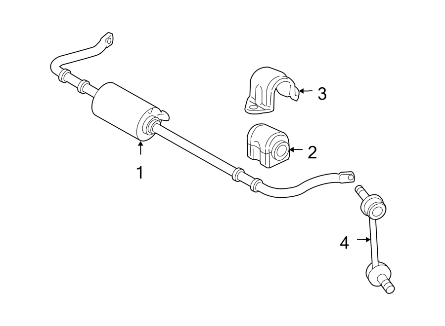 Diagram REAR SUSPENSION. STABILIZER BAR & COMPONENTS. for your Land Rover