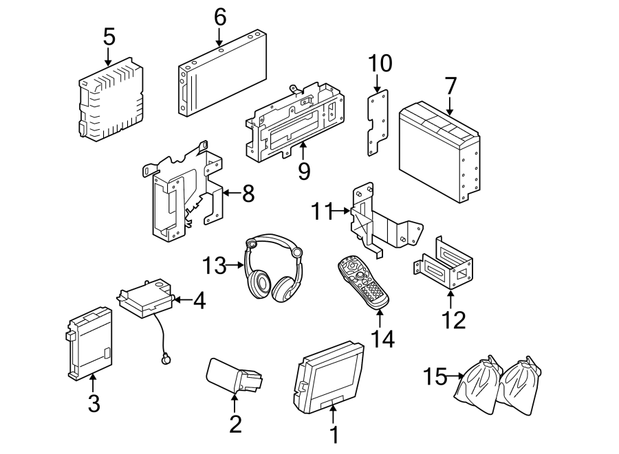 Diagram ENTERTAINMENT SYSTEM COMPONENTS. for your 2019 Land Rover Range Rover Sport  SE Sport Utility 