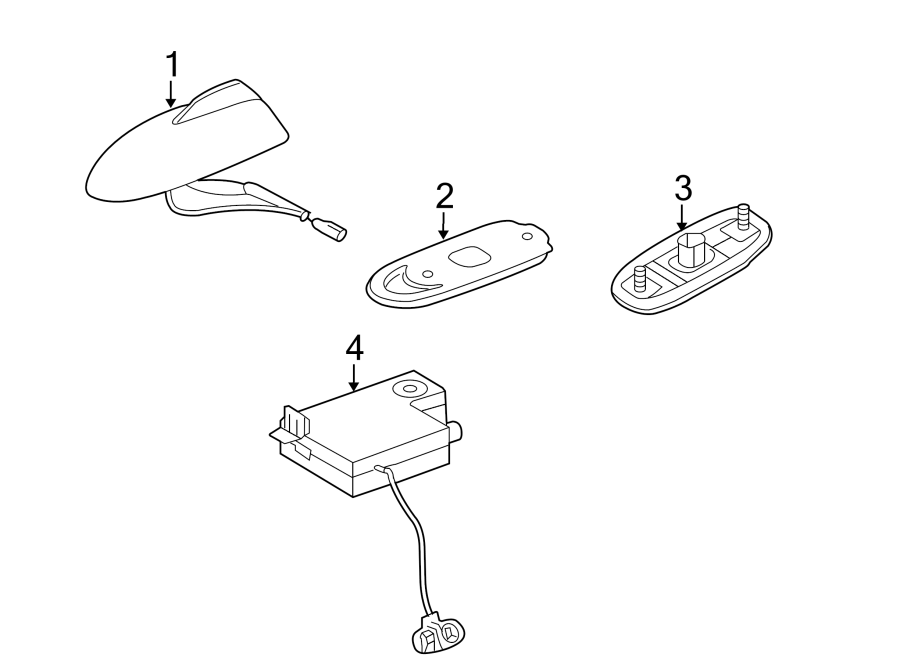 Diagram ANTENNA. for your 2023 Land Rover Range Rover Evoque  R-Dynamic SE Sport Utility 