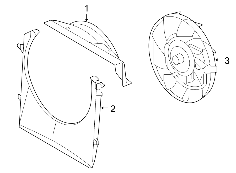 Diagram COOLING FAN. for your 2020 Land Rover Range Rover Sport 5.0L V8 A/T AWD Autobiography Dynamic Sport Utility 