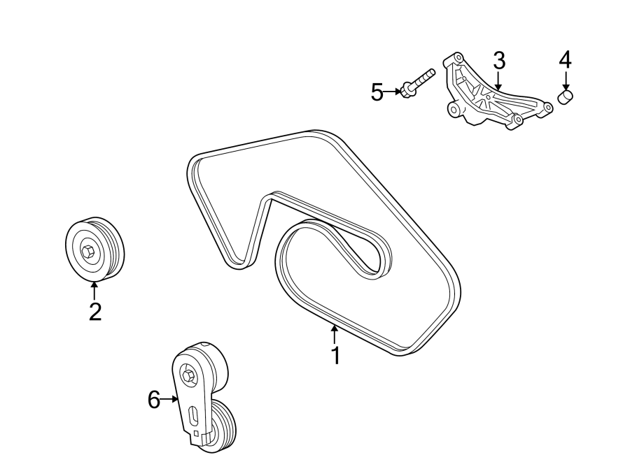 Diagram BELTS & PULLEYS. for your 2021 Land Rover Range Rover  Westminster Edition Sport Utility 