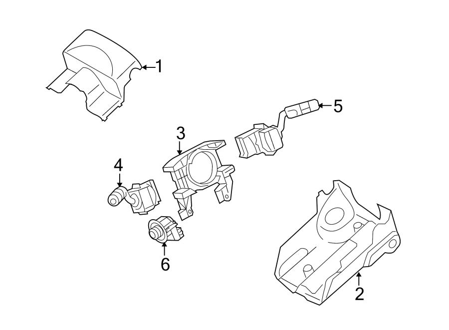 Diagram STEERING COLUMN. SHROUD. SWITCHES & LEVERS. for your 2021 Land Rover Range Rover Velar   