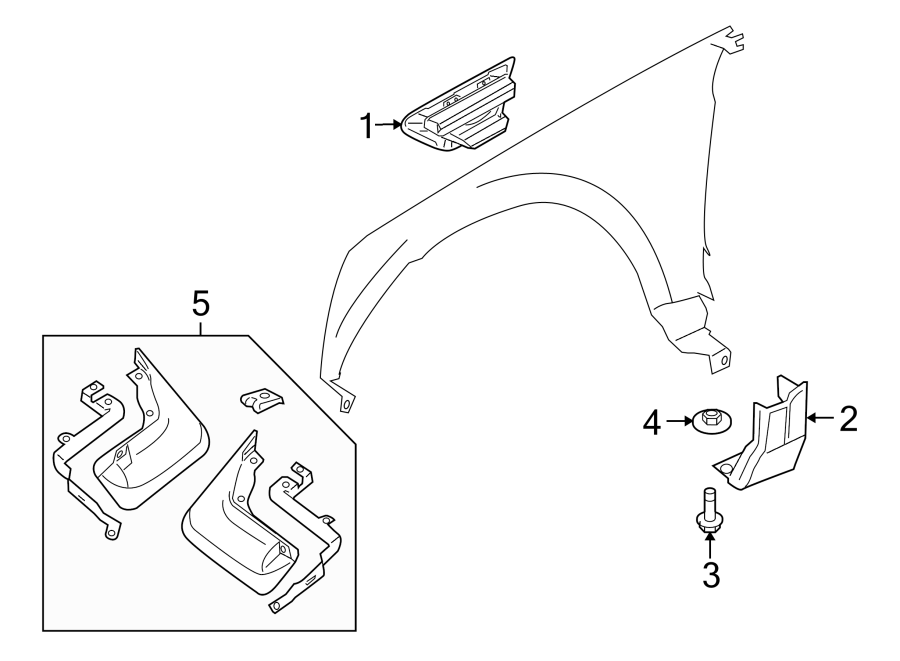 Diagram FENDER. EXTERIOR TRIM. for your 2010 Land Rover LR2   