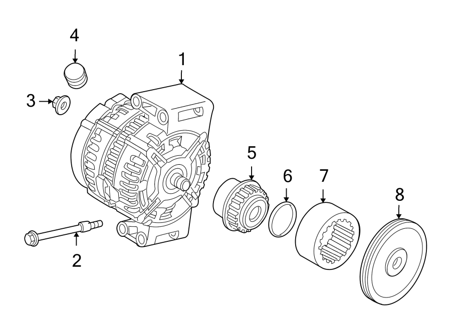 Diagram ALTERNATOR. for your 2008 Land Rover LR2   