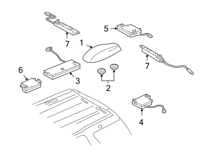 Diagram ANTENNA. for your 2023 Land Rover Range Rover Evoque  R-Dynamic SE Sport Utility 