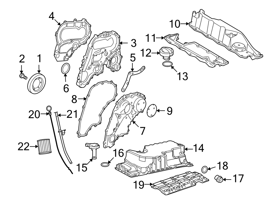 Diagram ENGINE PARTS. for your Land Rover