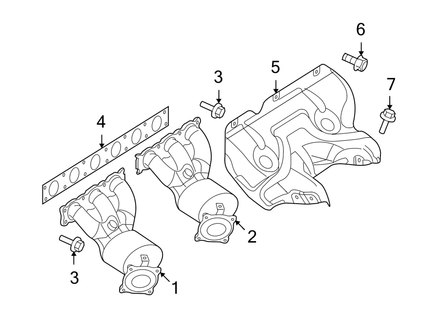 Diagram EXHAUST SYSTEM. MANIFOLD. for your Land Rover LR2  